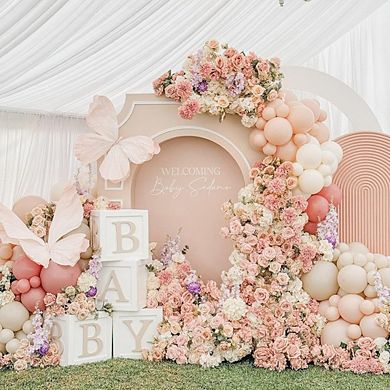 Dusty Pink & Ivory Balloon Garland Kit 151Pcs Unisex Boho Party Decor for Adults