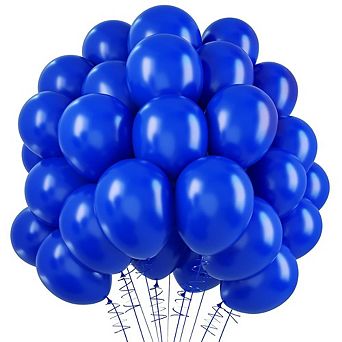 Royal Blue Balloons Set 120 pc 12 Matte Latex Balloons for Graduation, Shower, or Birthday Decor