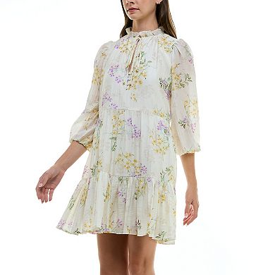 Petite Taylor Floral Tiered A-Line Dress