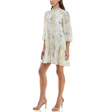 Petite Taylor Floral Tiered A-Line Dress