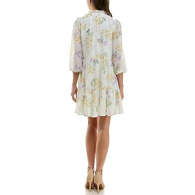 Petite Taylor Floral Tiered A-Line Dress