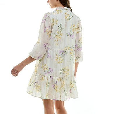 Petite Taylor Floral Tiered A-Line Dress