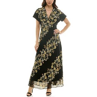 Women's Taylor Floral V-Neck Fit & Flare Dress