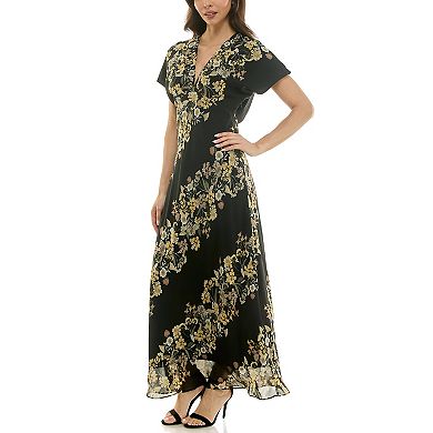 Women's Taylor Floral V-Neck Fit & Flare Dress