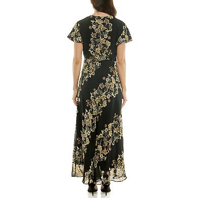 Women's Taylor Floral V-Neck Fit & Flare Dress