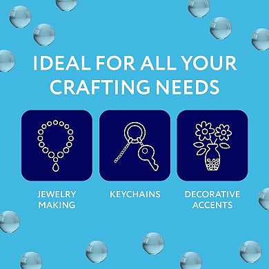 Quartz Pearl Beads Balls - 20 Pack - 6mm OD Clear Quartz Crystal Spacer Beads