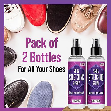 [2 Pack] 4oz Shoe Stretcher Sprays Fast-Acting Shoe Stretch for Leather & More