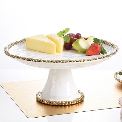 Pampa Bay Golden Salerno Round Cake Stand