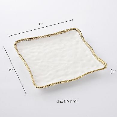 Pampa Bay Golden Salerno Square Serving Platter