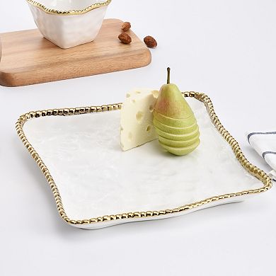 Pampa Bay Golden Salerno Square Serving Platter
