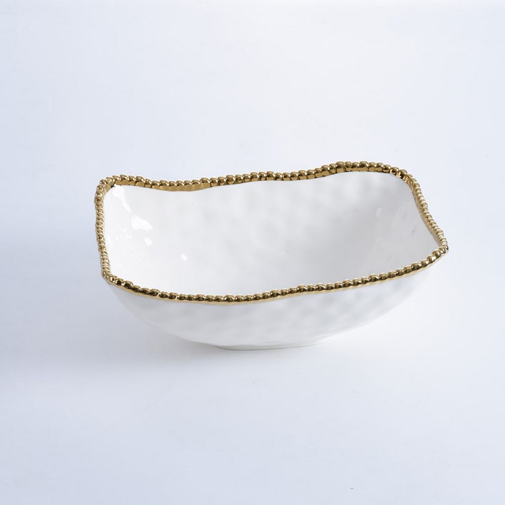 Pampa Bay Serving Bowl - White Gold