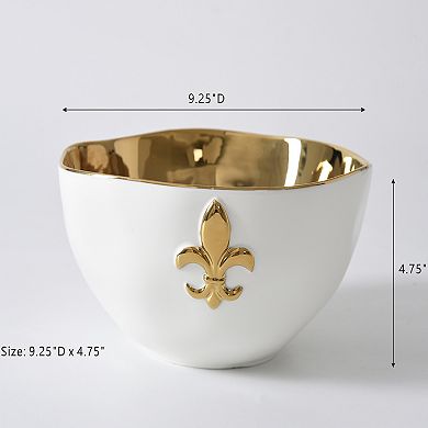 Pampa Bay Fleur De Lis Large Bowl