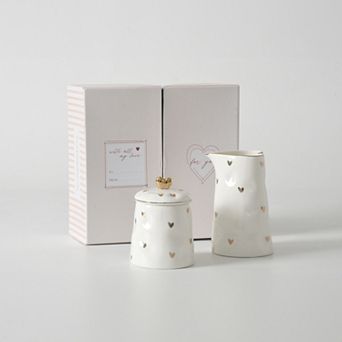 Pampa Bay Heart To Heart Sugar Bowl & Creamer Set