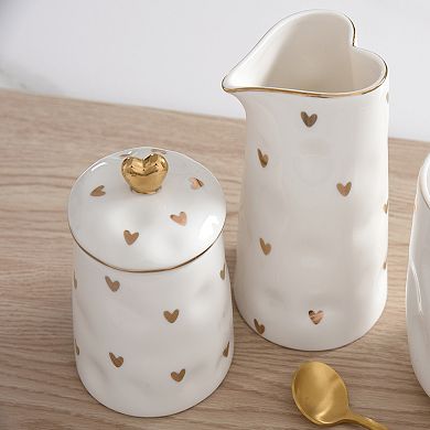 Pampa Bay Heart To Heart Sugar Bowl & Creamer Set