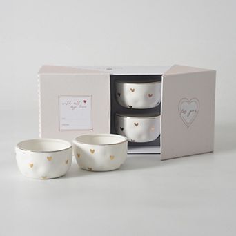 Pampa Bay 4 pc Heart To Heart Snack Bowl Set