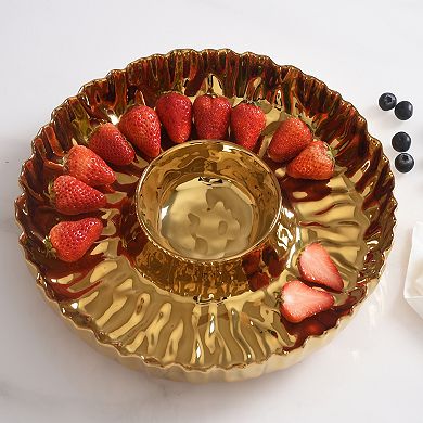 Pampa Bay Mascali Bianca Chip & Dip Serving Bowl