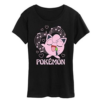 Women's Pokémon Jigglypuff Hearts & Music Graphic Tee