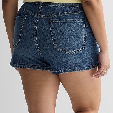 Juniors' SO® Relaxed Midi Denim Shorts