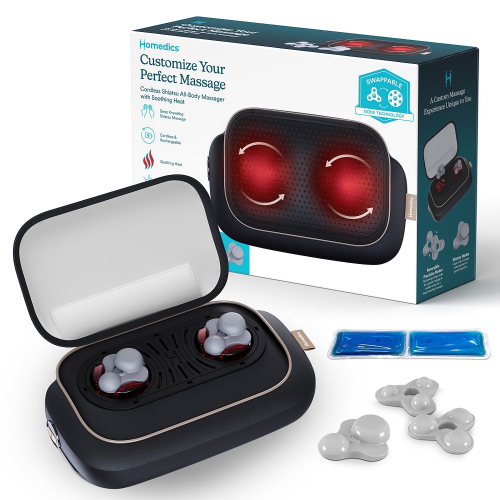 homedics shiatsu + vibration body massager with heat Shiatsu + Kneading & Vibration Massage Cushion with Heat main image 1