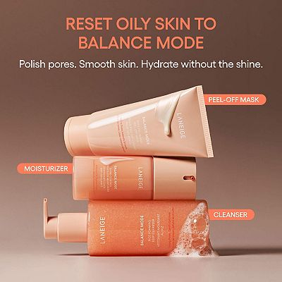 LANEIGE Balance Mode Rice Foaming Gel Cleanser with Glycolic Acid