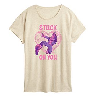 Women's Spider-Man Stuck On You Graphic Tee