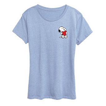 Women's Peanuts Snoopy Hugging Heart Graphic Tee