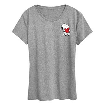 Women's Peanuts Snoopy Hugging Heart Graphic Tee