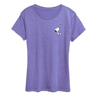 Women's Peanuts Snoopy Heart Graphic Tee