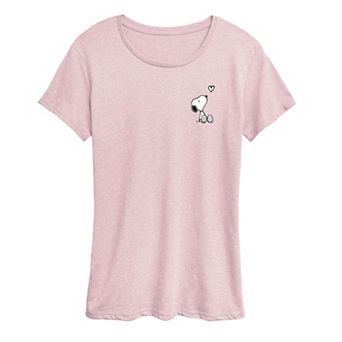 Women's Peanuts Snoopy Heart Graphic Tee