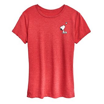 Women's Peanuts Snoopy Heart Graphic Tee