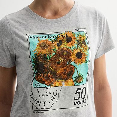 Women’s Missy Vincent Van Gogh Sunflowers Graphic Tee