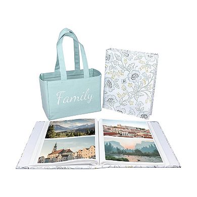 Belle Maison Floral 2-pc. Photo Album Set with Tote with Bag