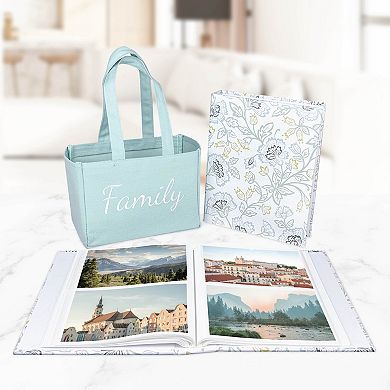 Belle Maison Floral 2-pc. Photo Album Set with Tote with Bag