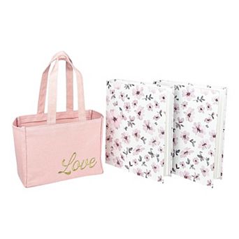Belle Maison Floral 2 pc Photo Album Set with Tote with Bag