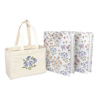 Belle Maison Floral 2 pc Photo Album Set with Tote with Bag