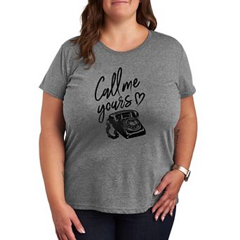 Plus Size Call Me Yours Graphic Tee