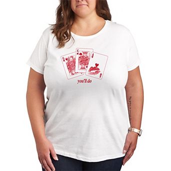 Plus Size You'll Do Playing Cards Graphic Tee