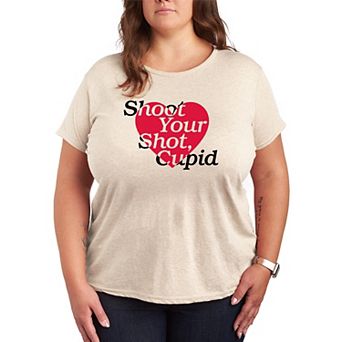 Plus Size Shoot Your Shot Cupid Graphic Tee