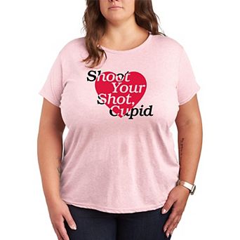Plus Size Shoot Your Shot Cupid Graphic Tee