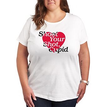Plus Size Shoot Your Shot Cupid Graphic Tee