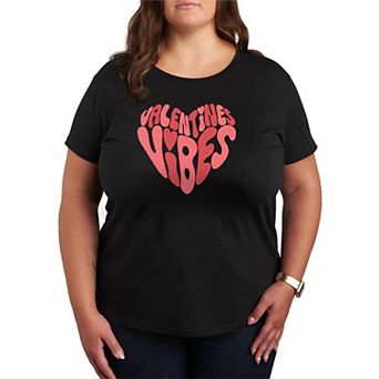 Plus Size Women's Valentines Vibes Graphic Tee