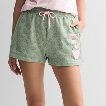 Juniors' Strawberry Shortcake Fleece Shorts