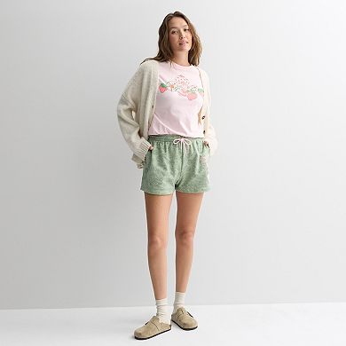 Juniors' Strawberry Shortcake Fleece Shorts