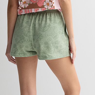 Juniors' Strawberry Shortcake Fleece Shorts