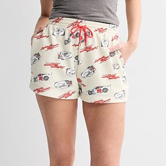 Juniors' Cinnamoroll Allover Print Fleece Shorts