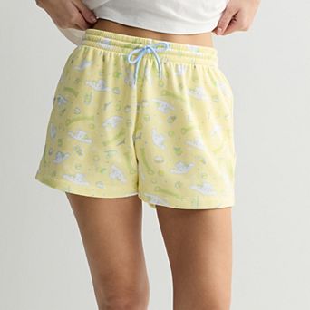 Juniors' Cinnamoroll Allover Print Fleece Shorts