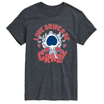 Men's Peanuts Love Drives Me Crazy Graphic Tee