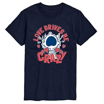 Men's Peanuts Love Drives Me Crazy Graphic Tee