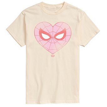 Men's Spider-Man Valentine's Day Heart Distressed Graphic Tee