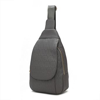 MKF Collection Cleisy M Logo Embossed Sling Bag